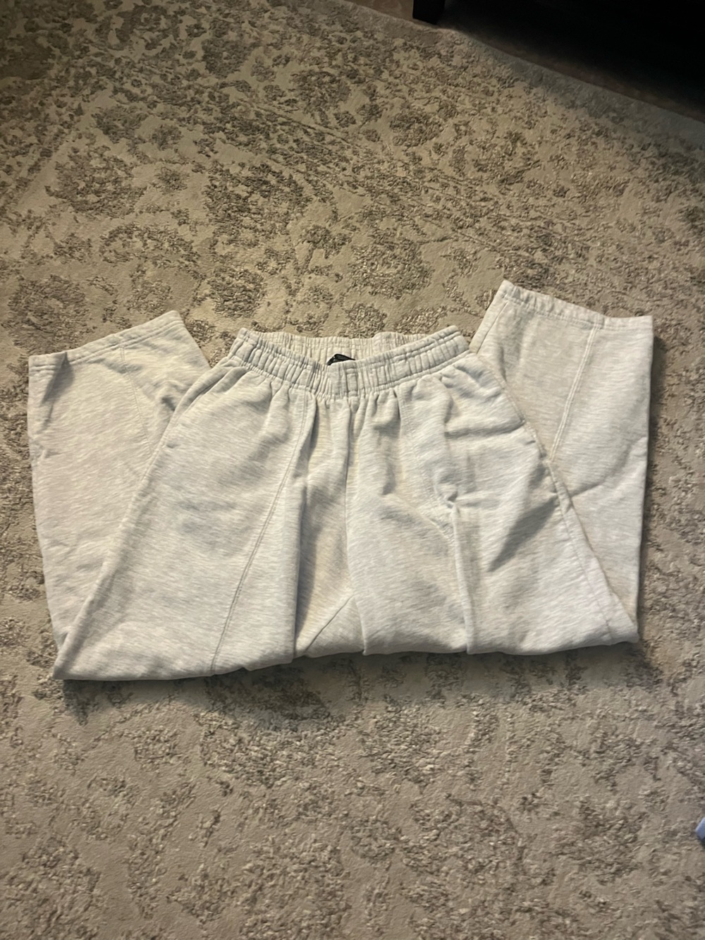 Kids Elastic-Waist Light Gray Sweat Pants